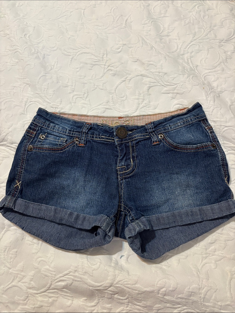 Rue21 Dark Blue Cuffed‎ Denim Shorts